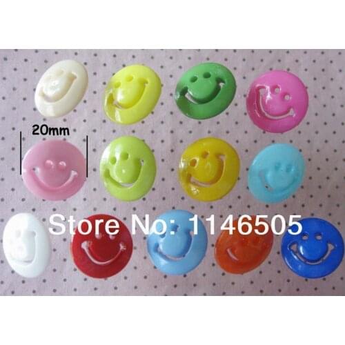 40pcs 20mm Cartoon Kawaii Buttons For Craft Mixed color Round Fashion Sewing Garment kids Accessories