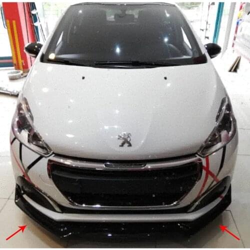 Peugeot 208 accessories for Peugeot 208 front bumper insert piano black 3 pcs