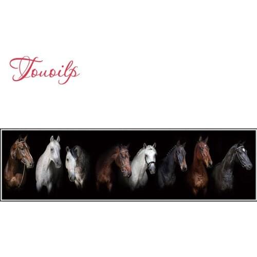 TOUOILP DIY living room Animal horse Diamond Embroidery,square&Round Diamond Full rhinestone Diamond painting cross stitch