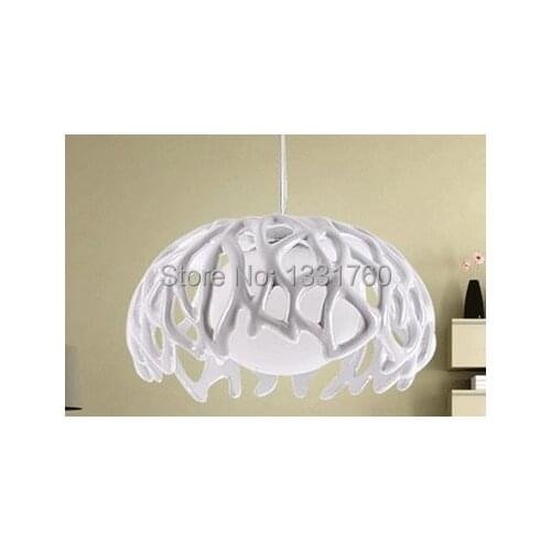 Dia 45cm modern pendant lamp resin and glass pendant light modern design red white color living room dinning room nest lamp