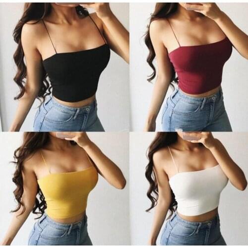 European and American Hot-selling Summer Womens New Solid Color Sexy Sling Exposed Umbilical Open Back and Chest Wrap Vest