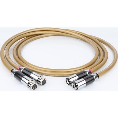 Yter HI-End Hexlink GOLDEN 5-C Copper HIFI XLR Cable Pure OCC HIFI Dual XLR Male to Female Interconnect Cable