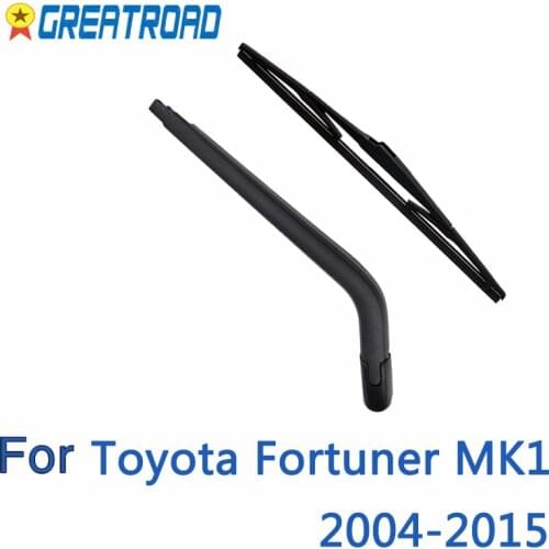 Wiper 12" Rear Wiper Blade & Arm Set Kit For Toyota Fortuner MK1 2004 - 2015 Windshield Windscreen 2005 2006 2007 2008