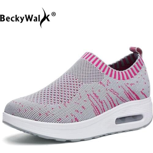 Spring Autumn Women Sneakers Comfortalbe Slip on Flats Platform Shoes Woman Tenis Feminino Sneakers Women Socks Shoes WSH3286