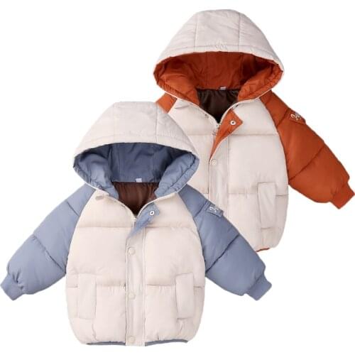 2020 Winter Boys Coat Children Clothes Long Sleeve Kids Jacket For Girls Warm Outerwear Zipper Hooded Jackets For Boys Clothes