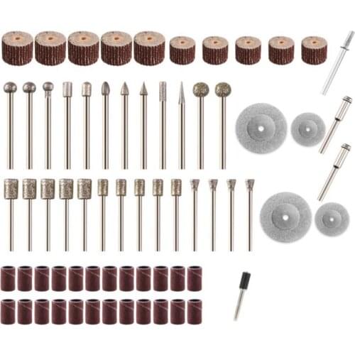 Rotary Tool Accessories Kit, Stone Carving Set Diamond Coated Grinding Head Burr Accessories Polishing Kits