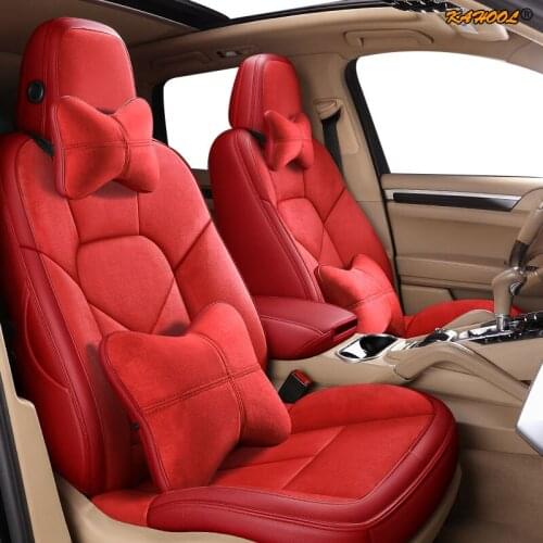 KAHOOL Custom Leather car seat cover set For SKODA Yeti KODIAQ Octavia Superb Fabia Rapid KAROQ KAMIQ Automobiles Seat Covers