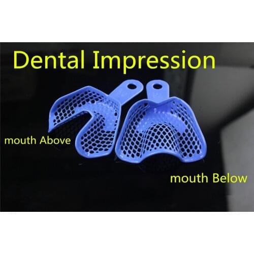5Set Dental Impression Hard plastic Autoclavable Denture Instrument blue Teeth Tray Oral Hygiene Tooth Tray Dental Lab Tools