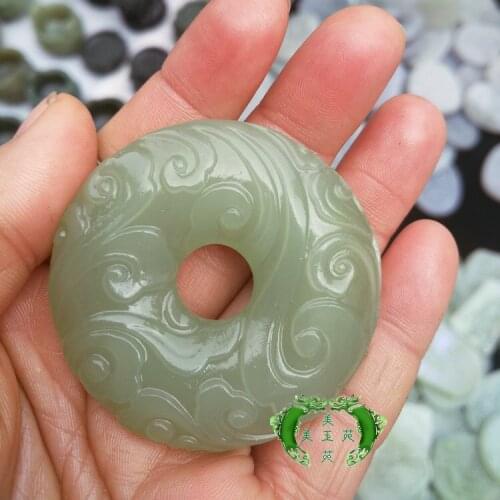 Natural 7A green jade pendant hand-carved jade pendants brand men women necklaces jadeite jade jewelry necklace