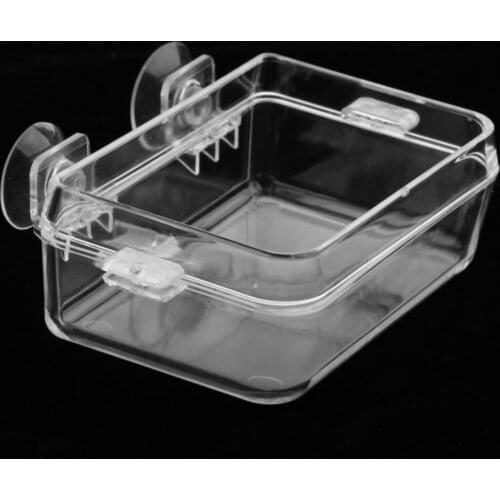 Plastic Reptile Terrarium Worm Dish Reptile Feeding Bowl Food Container Against Escaping