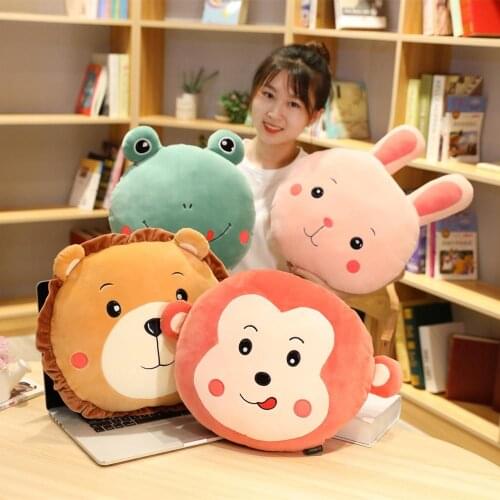 Hot 35cm Cartoon lion Plush rabbit Toys Stuffed Animal & Plush Toys Soft monkey Pillow Stuffed Doll for Kids Girl birthday Gift