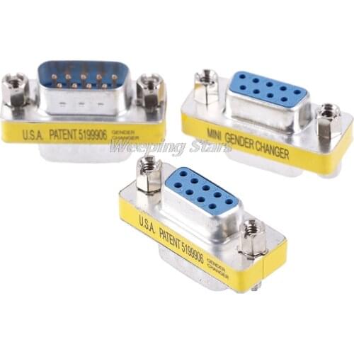 1Pc DB9 D-Sub 9/25pin Connectors Mini Gender Changer Adapter RS232 Serial Connectors