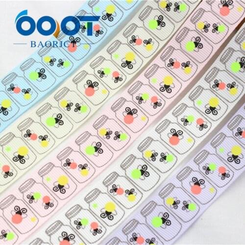 16130143 , 22MM 5 color can choose insect Printed grosgrain ribbon, DIY handmadeHair accessories Material wedding gift wrap