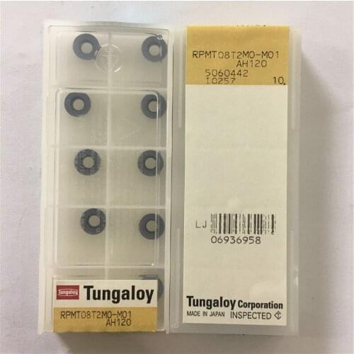 RPMT08T2MO-MO1 AH120 100% Original TUNGALOY carbide insert with the best quality 10pcs/lot free shipping