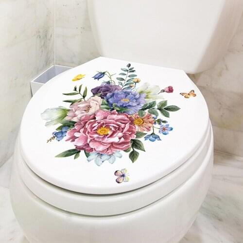 [SHIJUEHEZI] Flowers Wall Stickers DIY Plant Wall Decals for Living Room Kids Bedroom Kitchen Toilet Home Decoration Accessoires