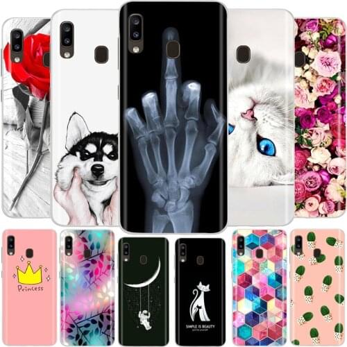 Silicone Case For Samsung Galaxy A20 Cover Soft TPU Fashion Cute Case For Samsung Galaxy A 20 A205F Bumper Full Cover Funda Etui