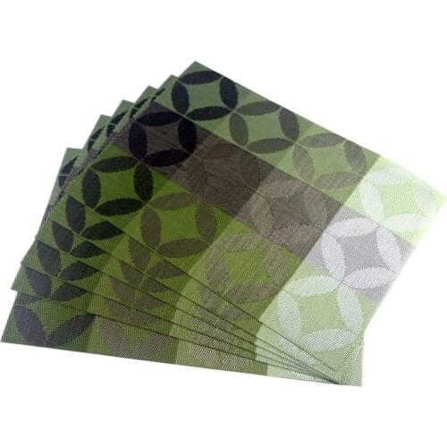 Placemats Set of 6 Tableware Dining Kitchen Table Modern Design PVC Mats Vinyl Washable Dining Table Mats Set of 30*45 cm