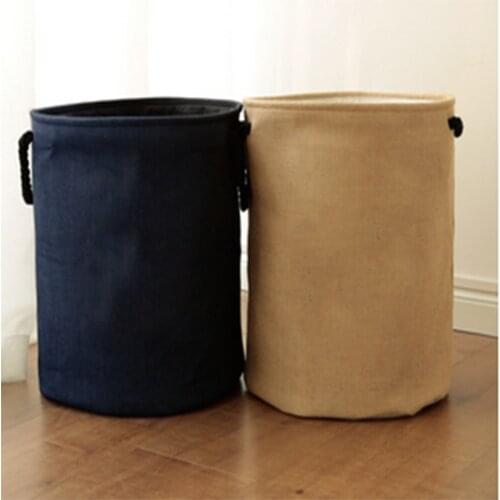 Thick double hamper cotton and linen folding water laundry basket toy storage bin sewage basket