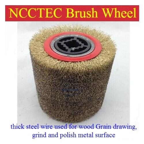 Thick steel wire brush used for wood Grain drawing, grind and polish metal surface FREE shipping | for NCCTEC NSDM950 grinder