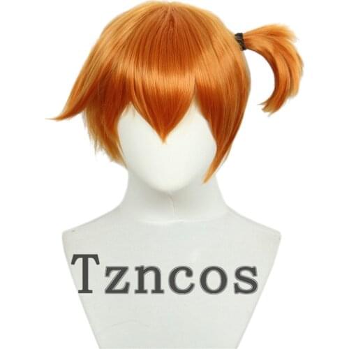 Tzncos Anime Pokemon Pocket Monster Pokemon Misty Cosplay Wig Short Orange Styled Heat Resistant Synthetic Hair