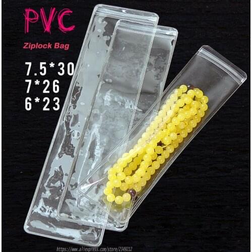 100PCS PVC Thick Retangle Jewelry Packaging Bag Plastic OPP Ziplock Bag Earring Ring Pendant Bracelet Necklace Packing Pouch