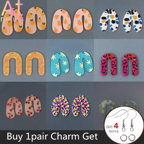 Cherry Fruit Pattern Arched Design Jewelry Accessories/Earrings Making/Hand Made/DIY Pendant/Jewelry Findings Components/Charms