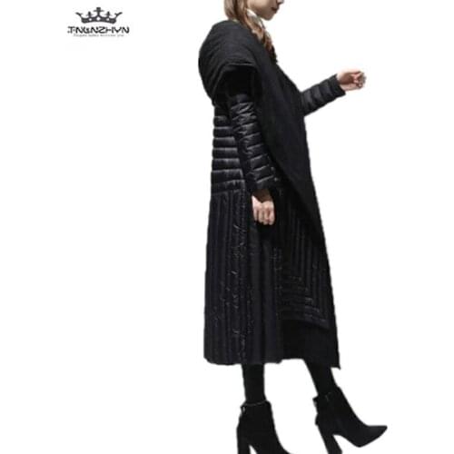 Lightweight Down Jacket Parka Female 2019 Winter Warm Hooded Duck Down Winter Women Down Coats High-end Plus size Long Outerwear