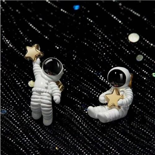 1Pair Stainless Steel Spaceman Stud Earrings For Women Girls Minimalist Jewelry Accessories Gifts Boucle D'oreille