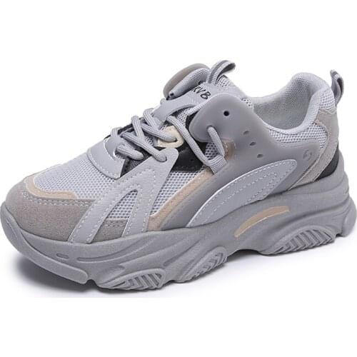 New Summer 2021 Womens Sneakers Breathable Mesh Sports Shoes Female Street White Flat Casual Footwear Women Platform Shoes