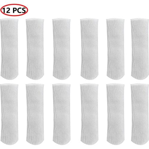 12Pcs Anti-Noise Furniture Leg Socks Knitted Chair Leg Floor Protectors Non Slip Pads Table Chair Feet Noise Reduction Covers
