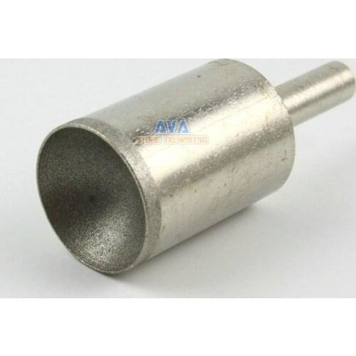 2 Pcs 19mm Diamond Mounted Point Spherical Concave Head Grinding Bit Grit 600