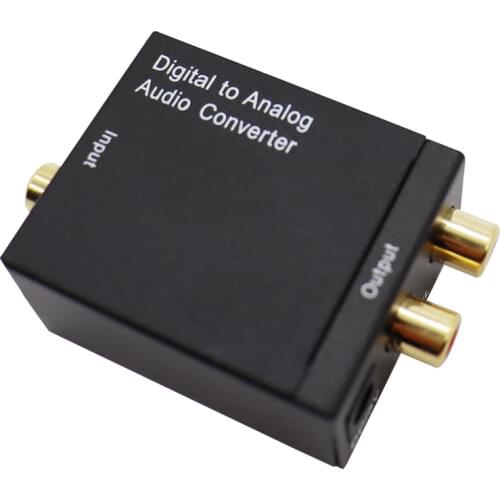 3.5mm 2RCA L/R Amplifier Digital To Analog Audio Converter Adapter Optical Fiber Coaxial Signal to Analog DAC Spdif Stereo