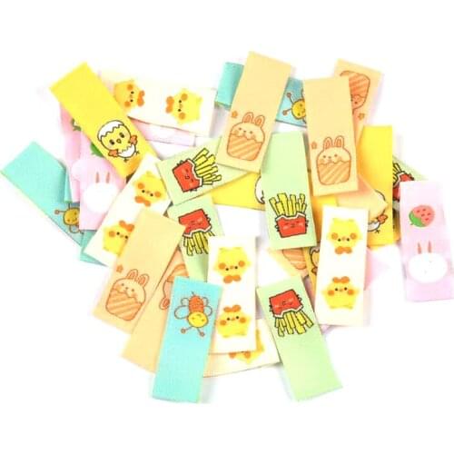 50pcs Lovely Animals Embroidery Labels Sewing Clothes Label Children Clothing DIY Flag Garment Crafts Handmade Accessorie