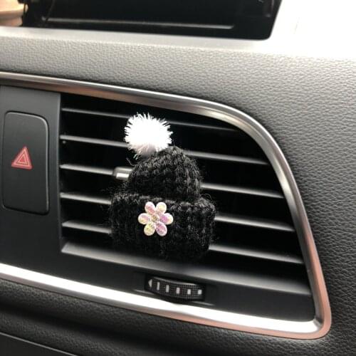 50pcs Custom Wool Hat Cartoon Lasting Light Fragrance Mini Car Vent Aromatherapy Air Freshener