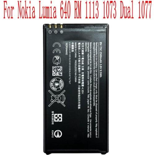 High Quality 2500mAh BV-T5C Battery For Nokia Lumia 640 RM 1113 1073 Dual 1077 Cell Phone