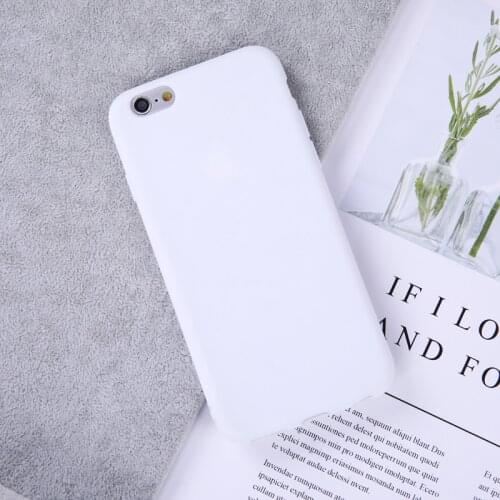 White Phone Case For iPhone 5 5s SE 6 6S 7 8 Plus XS MAX XR Plus White Soft Silicone Phone Case For iPhone 8 7 Plus