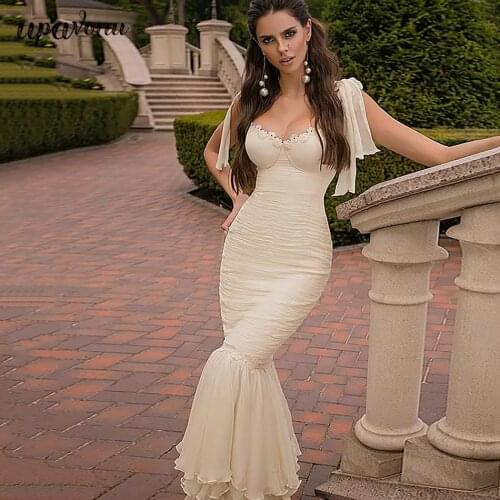 Free Shipping 2021 Summer Elegant Bodycon Lace Mermaid Long Dress Women Sexy Sleeveless Halter Draped Dress Club Party Vestidos