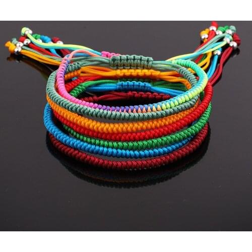 JARAVVI Handmade Cord Knot Braided Macrame Adjustable Woven String Friendship Bracelet Men Women Jewelry Gift