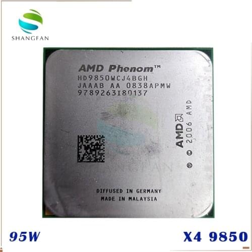 AMD Phenom X4 9850 2.5GHz Quad-Core DeskTop CPU HD9850WCJ4BGH HD985BWCJ4BGH 95W Socket AM2+ 940pin