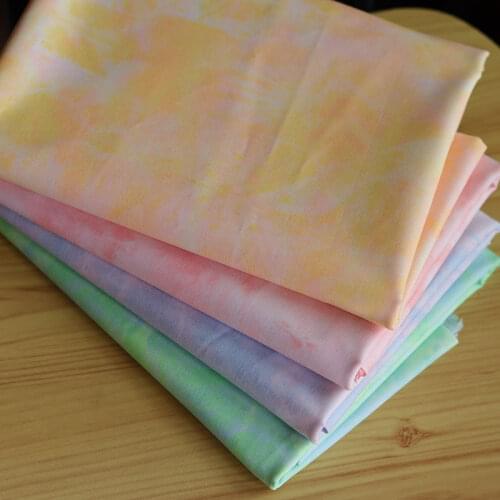 Colorful Cotton Tie-dyed Stretch Poplin For Shirts Dress DIY Sewing Spring Summer Fashion Anti-wrinkle Tencel Fabrics Soft Tissu