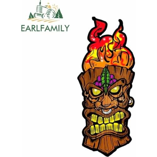 EARLFAMILY 13cm x 5.5cm for Tiki Bro Car Stickers Personality Bumper Surfboard Decal Fold GTR EVO SX Graffiti Camper Decoration