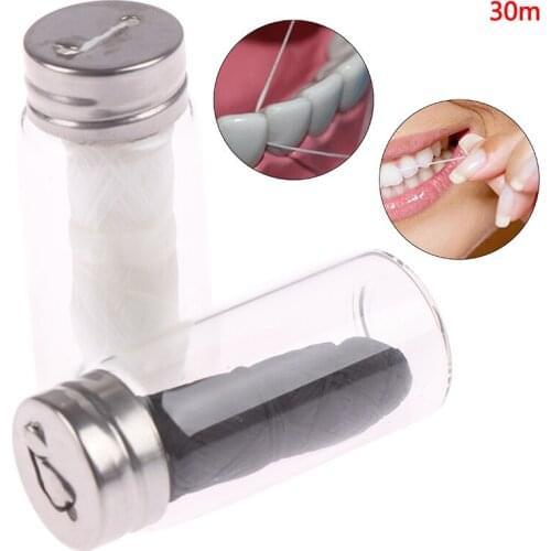 30M Eco-Friendly Dental Flosser Oral Hygiene Teeth Cleaning Wax Bamboo Dental Floss Spool Toothpick Teeth Flosser