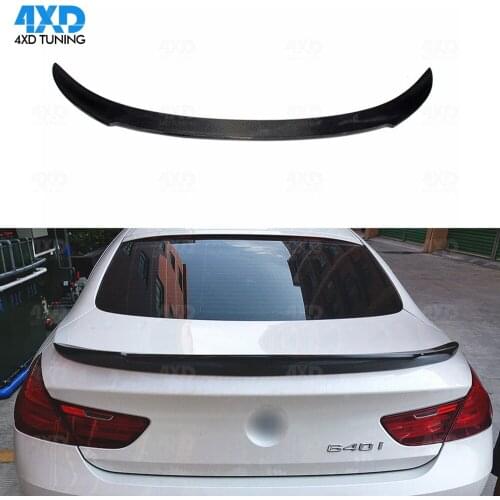 F06 Gran Coupe Carbon Fiber Spoiler V Style For BMW 640i 650i Rear Bumper Trunk Spoiler Wing 2014 2015 2016 2017 2018 2019