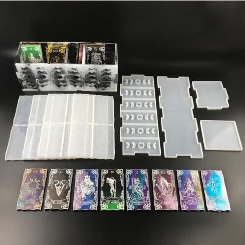 Tarot Cards Resin Molds Silicone, Tarot Cards Epoxy Resin Molds, Large Tarot Silicone Molds Tools DIY Handcraft Resin Molds
