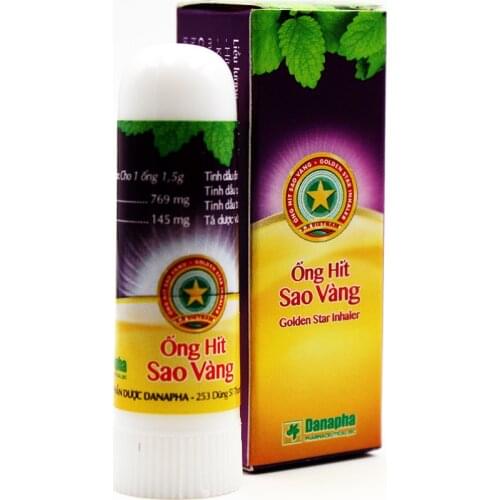 Golden Star Herbal Nasal Inhaler Stick Mint Cylinder treament Asthma Nasal congestion headache Refreshing Aroma Stick Inhaler