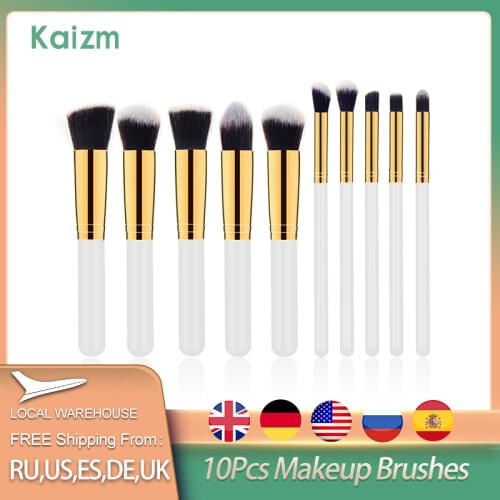 10Pcs Makeup Brushes kit Cosmetic Eye Face Powder Foundation Brushes Tool eyeliner Concealer Brushes Cosmetic Make up Brushes