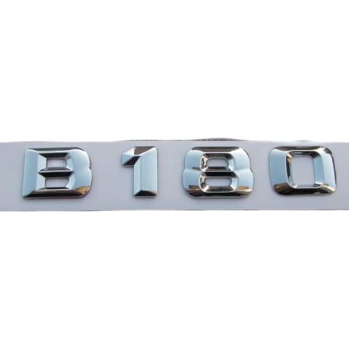Chrome 3D ABS Plastic Car Trunk Rear Letters Badge Emblem Decal Sticker for Mercedes Benz W246 W242 B Class B180