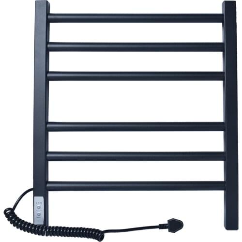 Bathroom Wall Mounted Electric Stainless Steel Towel Rack Heater With Adjustable Power And Time