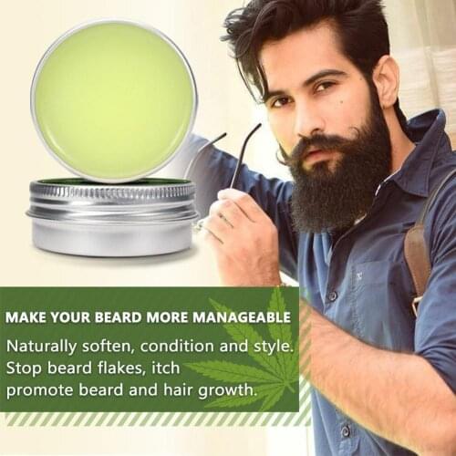 30ml Natural Hemp Beard Cream Beard Growth Supple Anti-dandruff Wax Moisturizing Mens Beard Beauty And Anti-hair Loss