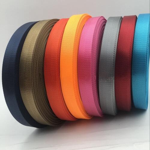 25mm Nylon Webbing 5Meters High Tenacity Backpack Strap Dog CollarWebbing Ribbon Clothes Sewing Tape Outdoor Backpack Bag Parts